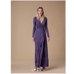 NWT Diane von Furstenberg Silk Maxi Wrap Dress